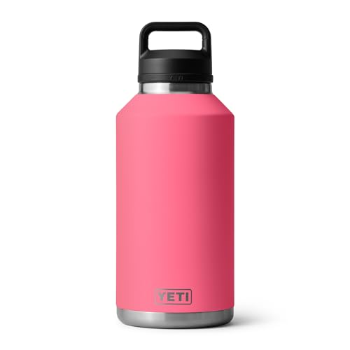 Image of YETI Rambler 64 oz Bottle, Vacuum Insulated, Leakproof, Stainless Steel with Chug Cap, Tropical Pink