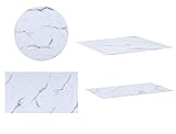 CasaXXl Glasplatte für Kaminofen & Tischplatte in Marmor Optik - Glasscheibe mit 6mm ESG Sicherheitsglas - perfekt geeignet als Funkenschutzplatte (100 x 60 cm)