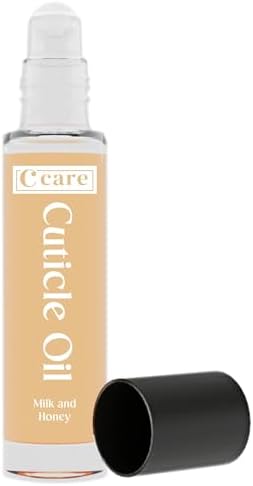 C CARE Milk and Honey Roll-On Cuticle Oil | Natural Revitalizing Hydrating Nail Oil For Repaired Cuticles Overnight | Remedy For Damaged Skin And Thin Nails | Paraben Cruelty Free Formula | 10ml