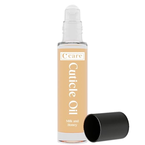 C CARE Milk and Honey Roll-On Cuticle Oil - Natural Revitalizing Hydrating Nail Oil For Repaired Cuticles Overnight - Remedy For Damaged Skin And Thin Nails - Paraben Cruelty Free Formula - 10ml