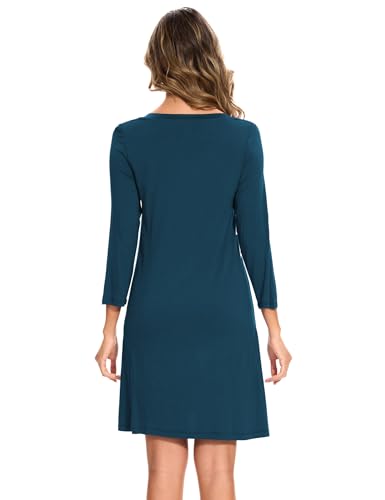 Image of GYS Womens Bamboo Viscose Nightgown Super Soft Lightweight Night Shirts for Sleeping