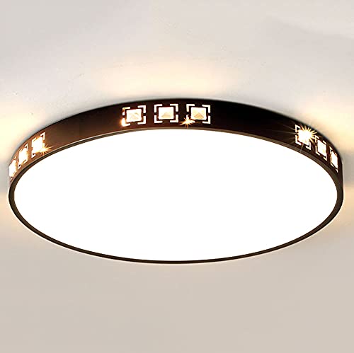 Plafonnier LED ultra-plat 24W de 12 pouces avec éclairage tricolore pour salon et bureau