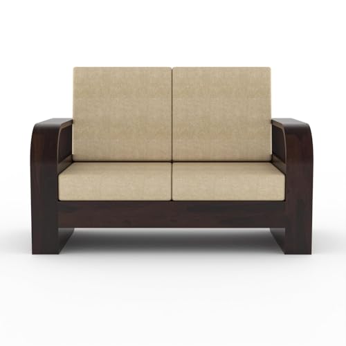 Image of Sheesham Solid Wood Six Seater Sofa Set for Living Room(6 Seater) (Walnut A)