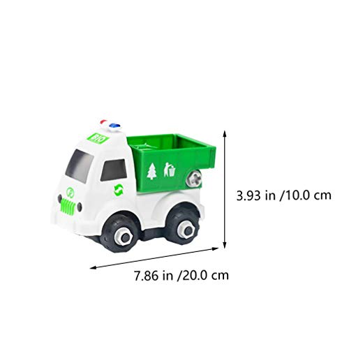 TOYANDONA Caminhão de lixo de brinquedo para higienização e reciclagem, caminhão de lixo verde, veíc