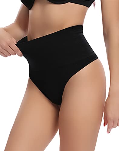 Postpartum Plus Size High Waist Trainer Thong for Women Lower Belly Fat Womens Seamless Csection Recovery Tummy Control Thong Shaping Underwear Fupa Control Butt Lifter Mid Waist Thong Shapewear Panties