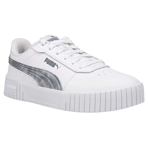 PUMA Kids Girls Carina 2.0 Cloudy Day Lace Up Sneakers Shoes Casual - White2