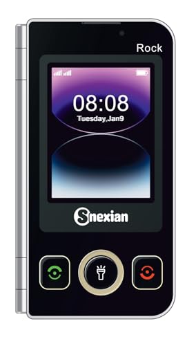 Image of Snexian All-New Rock FOLD MINI Dual Display |Keypad Mobile| with 2.8 inch and 2.4 inch Big Display |Flip|Fold|BT Dialer| Voice Changer |Auto Call Recording|Big Battery| FM |Camera| Feature Phone | Silver