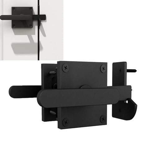 Fesatccoz Double Side Gate Latch Garden Gate Lock for Wooden Gates Heavy Duty Fence Latch Swinging Door Latch Gate Hardware