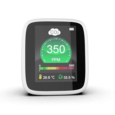 ZKTeco Mini thermomètre hygromètre détecteur de CO2 400 à 5 000 ppm Couleur Cover