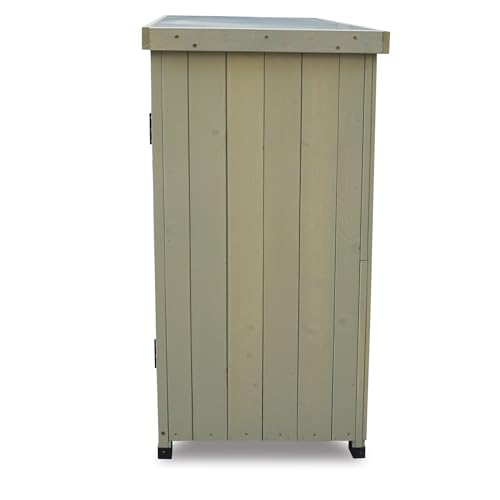 HABAU Laura 3093 Garden Cabinet with Integrated Plant Table, Grey, 80 x 45 x 92 cm HABAU Laura 3093 Garden Cabinet with Integrated Plant Table, Grey, 80 x 45 x 92 cm