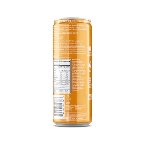 Image of Optimum Nutrition Amino Energy Sparkling Hydration Drink,Electrolytes,Caffeine,Amino Acids,BCAAs,Sugar Free,Mango Pineapple Limeade,12 Fl Oz,(Packaging May Vary),12 Count (Pack of 2)