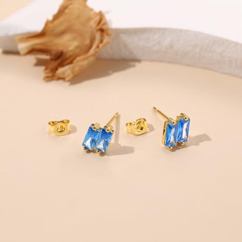 Valentines Day Gifts: Gold Studs Earrings with Code 6CLUKO95