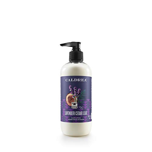 Caldrea Hand Lotion, For Dry Hands, Made with Shea Butter, Aloe Vera, and Glycerin and Other Thoughtfully Chosen Ingredients, Lavender Cedar Leaf Scent, 10.8 oz (Packaging May Vary)