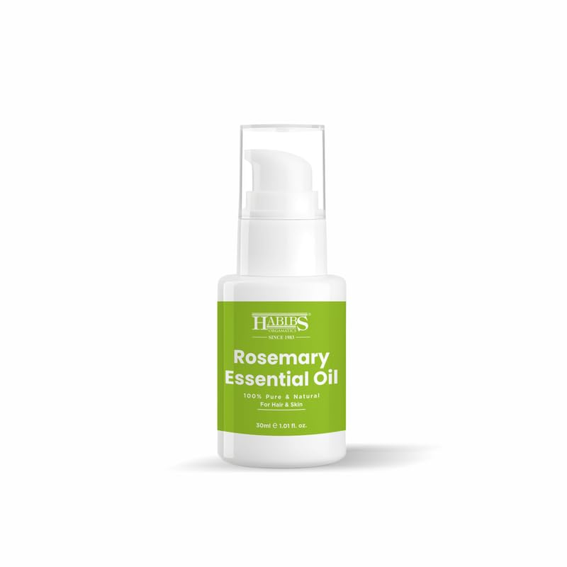 Image of Habibs Pure Rosemary Essential Oil - 100% Undiluted, Therapeutic Grade for Hair Growth, Focus & Aromatherapy 30ML