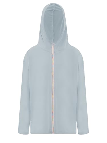 Kids Girls Boys UPF50+ Hoodie Sun Protection Shirts Long Sleeve Zipper Hoodies Swim Shirts for Fishing Hiking