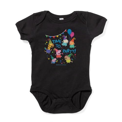 CafePress Peppa Pig Time to Party Body Suit Cute Infant Bodysuit Baby Romper Dark