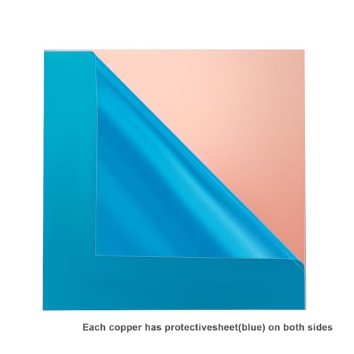 2 Pack 18 Gauge Copper Sheet