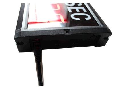 Reloj de pared digital con LED rojo 2.3 pulgadas 10 dígitos miniatura 4