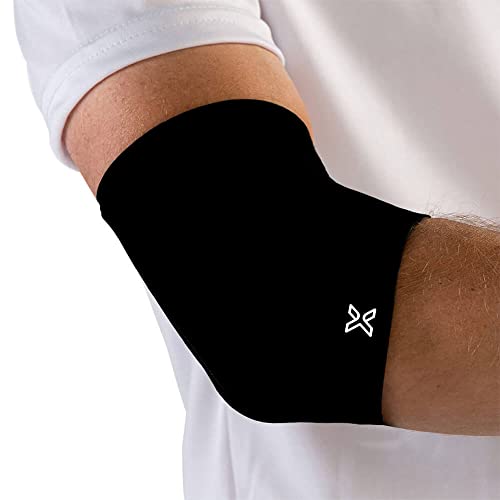 Body Helix Elbow Sleeve for Pain - Golfers Elbow, Tennis Elbow, Arthritis, Joint Pain - Medical Grade Elbow Compression Sleeve for Men and Women (Black, Extra Large)