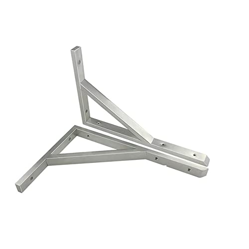 Supports d'étagère triangulaires flottants en métal brossé pour un salon épuré chic