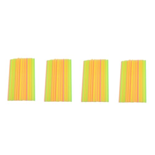 Pitillos desechables plásticos color amarillo 300 pcs 25 cm miniatura 1