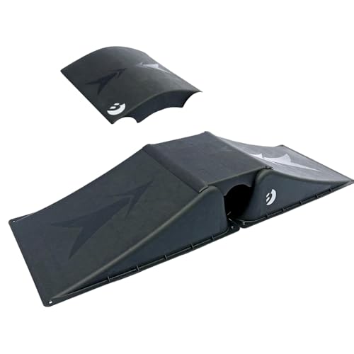 BEST SPORTING Rampen-Set für Skateboard/BMX-Rad/Skater & RC Cars I 3-teilige Skater Rampe inkl. rundem Mittelstück I stabile Skateboard Rampe I hochwertige Scooter Rampe