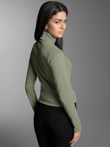 Trigema Damen Rollkragenshirt aus elastischem Feinripp – Ansicht 3