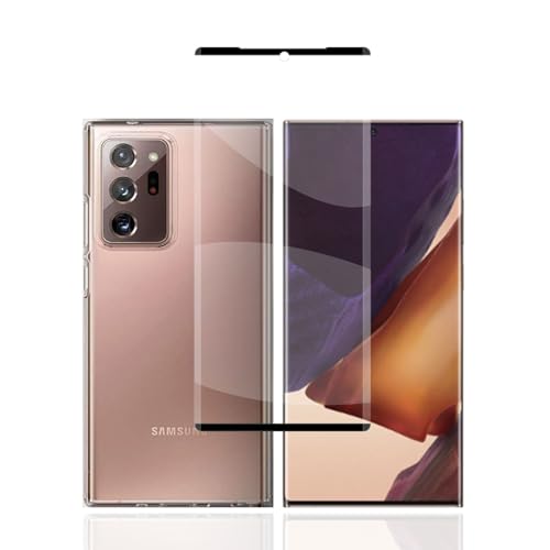 (1枚ガラスフィルム+ 1枚ケース )対応Galaxy Note20 Ultra 5G SCG06 SC-53Aケース + Note 20 Ultraガラスフィルム【日本製-硬度9H】 ギャラクシー