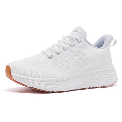 Image of AVW Womens Non Slip Work Shoes Water Resistant Walking Sneakers Food Service Chef Kitchen Shoes