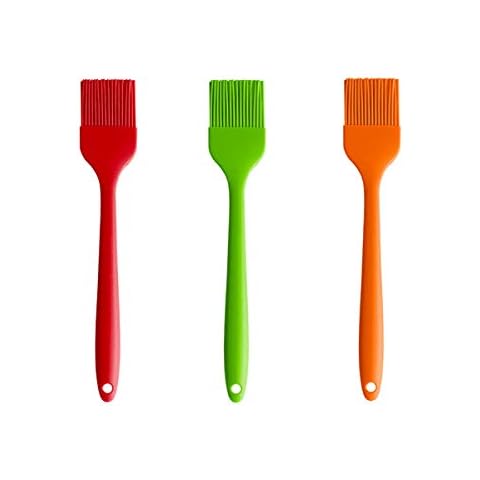 Backpinsel, 3 Stück, Küchenpinsel zum Kochen, Backen, Grillen - BPA-frei (grün) Cover