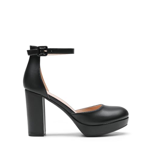 Image of DREAM PAIRS Women's Platform Chunky Closed High Heels