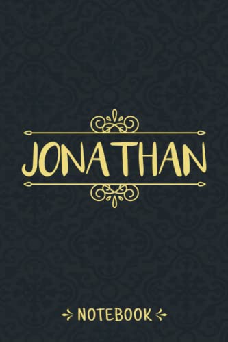 Jonathan Notebook: Personalized Name Vintage Journal For Jonathan, Birthday Gift For Men, Boys, Friends And Boyfriend, 6x9, 120 Ruled Pages, Matte Finish Cover
