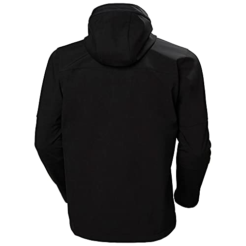Helly-Hansen Kensington Hooded Softshell Jackets For Men With Durable Waterproof Membrane And Chest, Inside, And Hand Pockets, Black - 4X-Large #TOP3