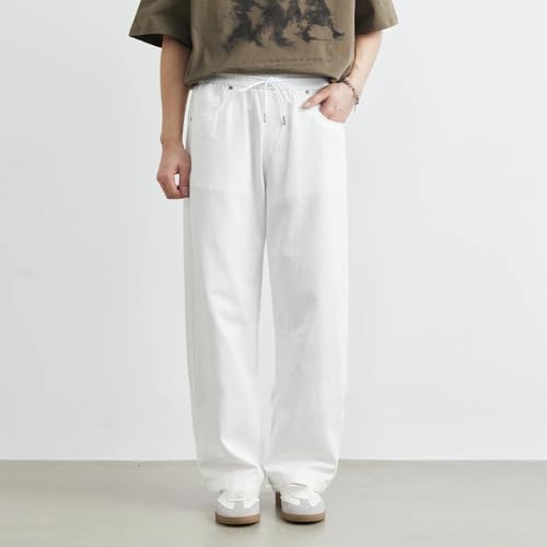 Men's Casual Pants Summer Loose Straight Thin Wide Leg Pants4