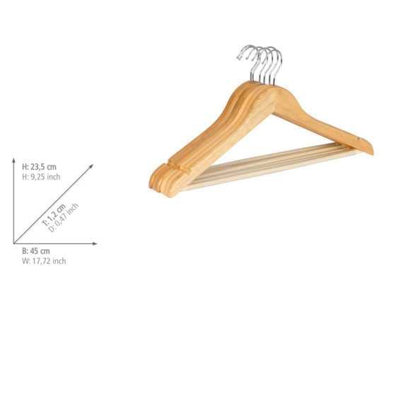 12er Set Hosenbügel Holz - online 12er Set Hosenbügel Holz - online