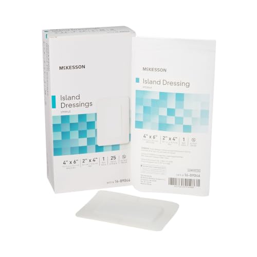 McKesson Island Dressing, Sterile, Polypropylene, White, 4 x 6 in, 25 ct