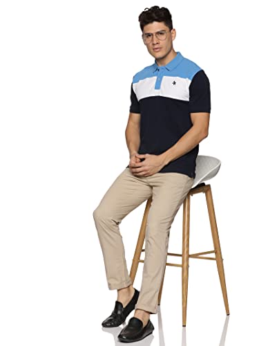 Image of ADRO Men's 100% Cotton Regular Fit Polo T-Shirt