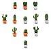 Aimants de réfrigérateur décoratifs parfaits pour la maison, le bureau, un usage personnel 12Pcs Cactus 12 cactus.