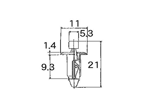 ボストン (VOSTON) 自動車用部品 プッシュリベット 黒色 1袋10個入り BC5159