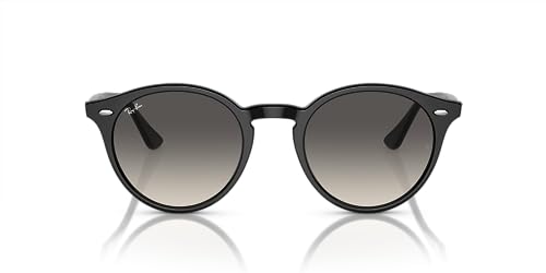Ray-Ban RB2180F Low Bridge Fit Sunglasses, Black/Grey Gradient, 51 mm