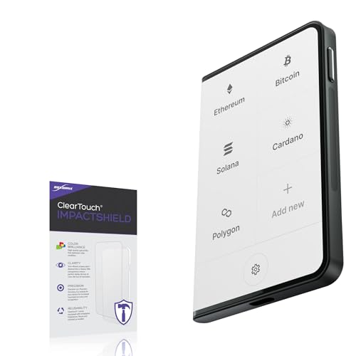 BoxWave Screen Protector Compatible with Ledger STAX - ClearTouch ImpactShield (2-Pack), Impenetrable Screen Protector Flexible Film