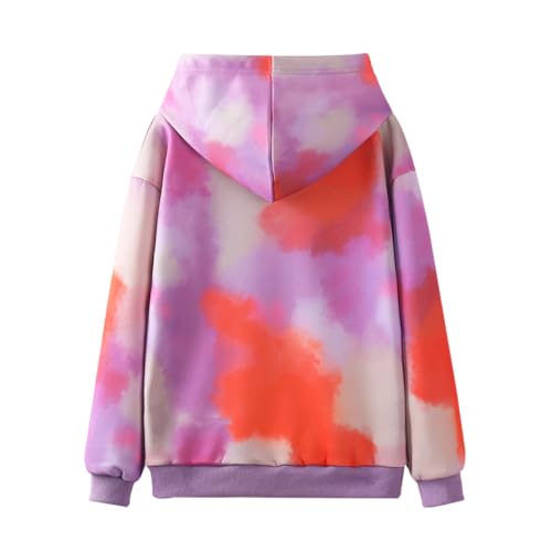 Image of WELAKEN Girls and Toddlers' Pullover Printed Hoodie Sweatshirt with Kangaroo Pocket