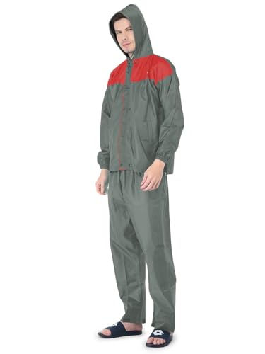 Image of Ranger Unisex 1 Set Rain Suit with Hooded Jacket & Trouser | TPU Coated Bike Riding Wear with Seam Sealed Protection