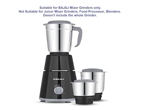Image of BAJAJ Small /Chutney Jar For Mixer Grinders | Mixer Grinder Replacement Parts (400Ml, Steel),Silver