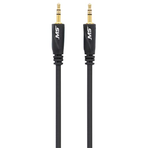 Cable auxiliar Jack 3.5mm macho a macho 6 pies miniatura 2