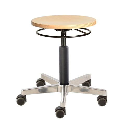 Prova Nova GmbH Werkstatt-, Roll- und Drehhocker 3541, abgedeckte Gasfedersäule, Sitzhöhe ca. 42-62 cm, Ringauslösung, Holz-Rundsitz, Rollen Prova Nova GmbH Werkstatt-, Roll- und Drehhocker 3541, abgedeckte Gasfedersäule, Sitzhöhe ca. 42-62 cm, Ringauslösung, Holz-Rundsitz, Rollen