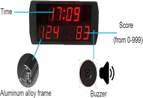 Marcador electrónico deportivo con control remoto y montaje miniatura 3