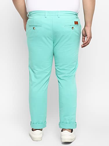 Image of Urbano Plus Men Mid Rise Cotton Regular Fit Casual Chino Pants Stretch