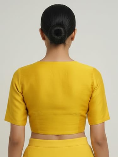 Image of Thevasa Women's Dupion Raw Silk Divine Depth Blouse