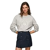 Fabricado con algodón BCI Pepe Jeans Mujer Elsa Sudaderas Gris , S